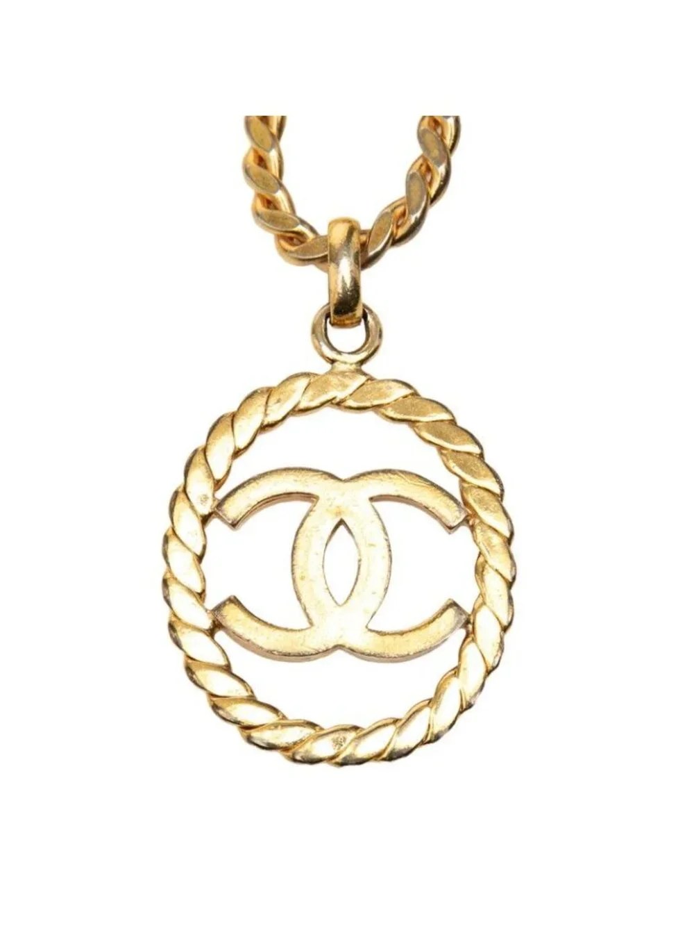 Chanel Vintage CC Logo 2 Chain Belt Gold Plated - Picture 2 of 4